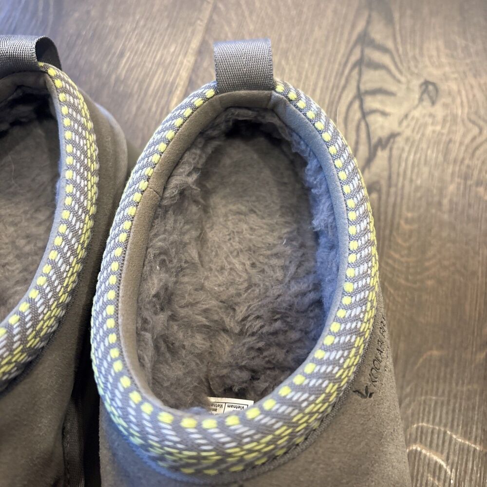 Koolaburra By Ugg Burree Gray Platform Suede Sherpa Lined Clog Slippers Size 10 - Picture 5 of 11